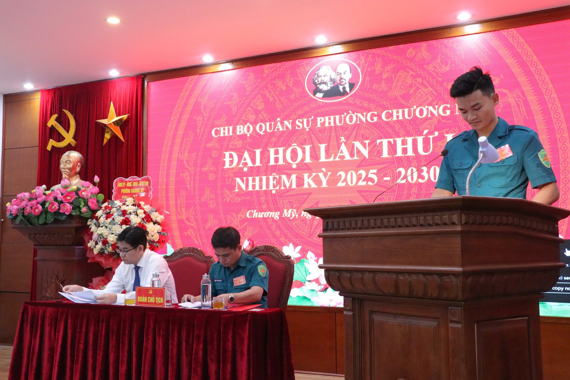 Chi bộ Quân sự phường Chương Mỹ tổ chức thành công Đại hội Chi bộ lần thứ I, nhiệm kỳ 2025 -2030- Ảnh 4.
