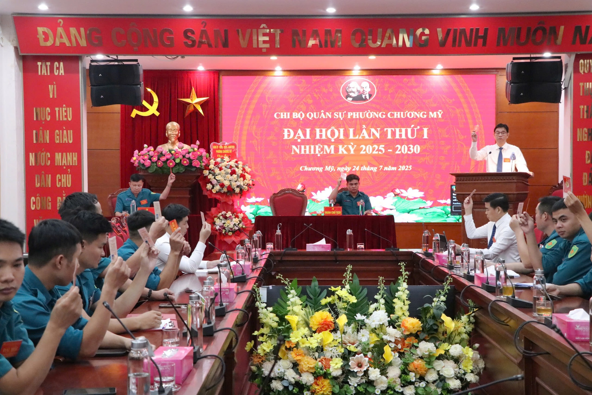 Chi bộ Quân sự phường Chương Mỹ tổ chức thành công Đại hội Chi bộ lần thứ I, nhiệm kỳ 2025 -2030- Ảnh 5.