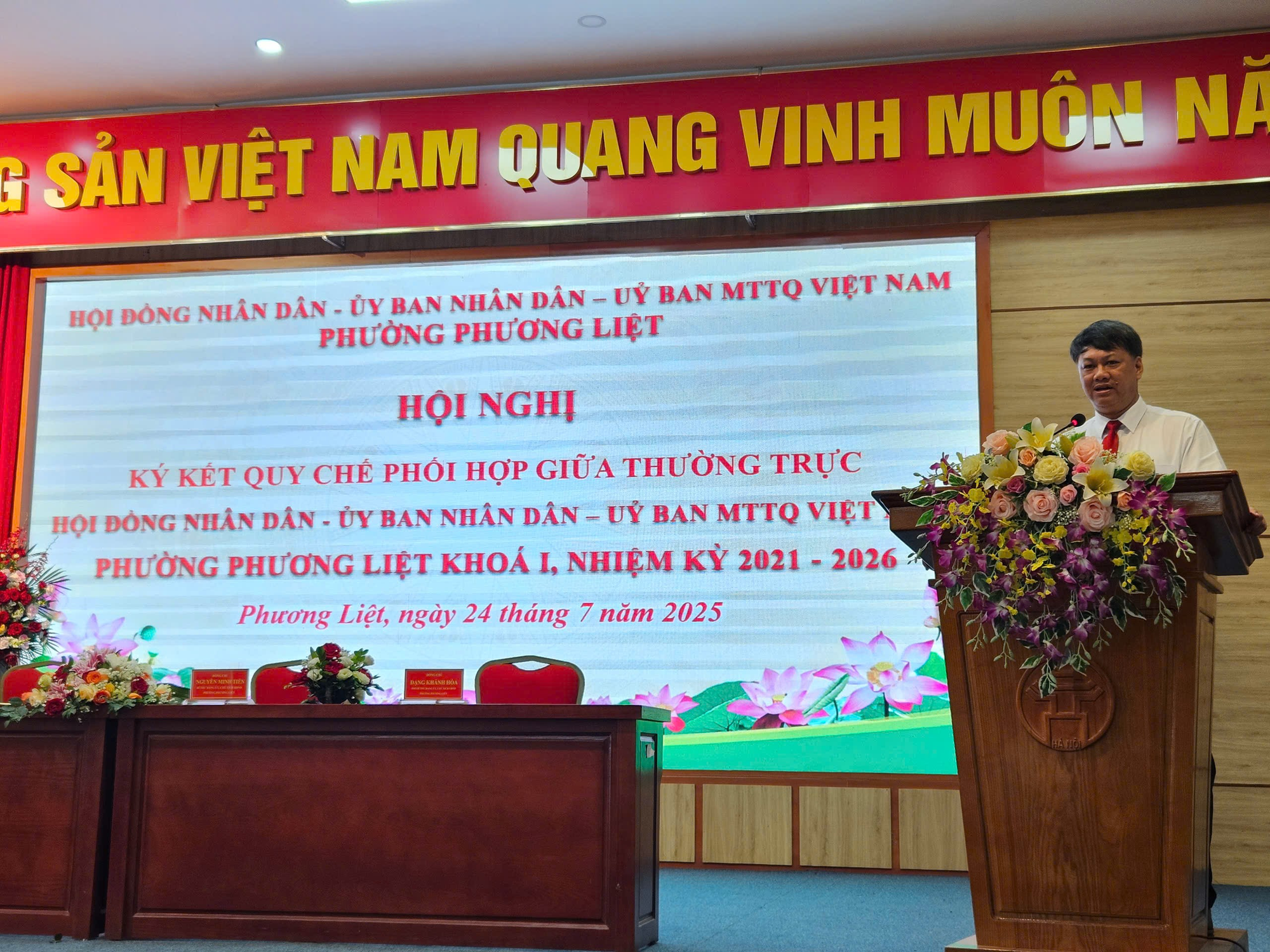 Thường trực HĐND - UBND - Ủy ban MTTQ Việt Nam                                phường Phương Liệt ký kết Quy chế phối hợp công tác- Ảnh 3.