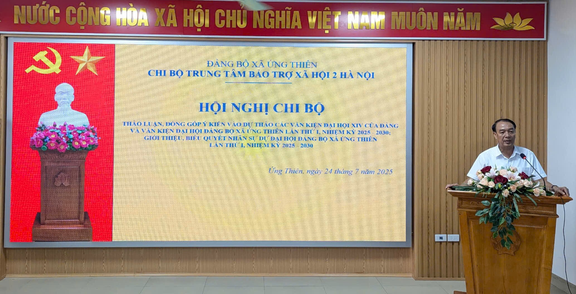 Chi bộ Trung tâm Bảo trợ xã hội 2 tổ chức Hội nghị góp ý các Dự thảo, Văn kiện của Đảng- Ảnh 1.