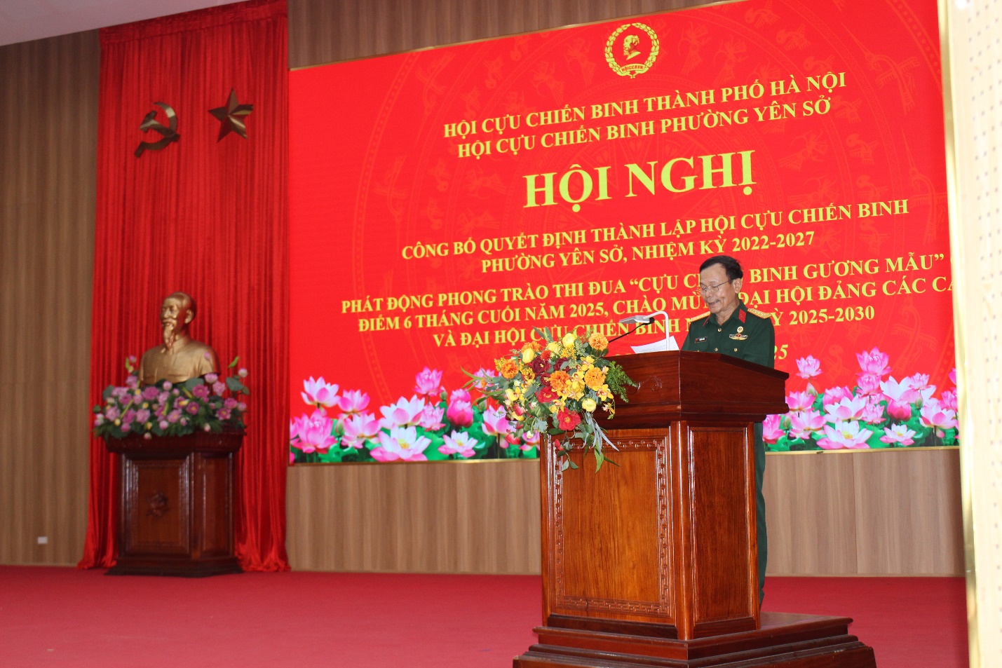  Hội Cựu chiến binh phường Yên Sở tổ chức Hội nghị công bố Quyết định thành lập Hội CCB phường Yên Sở, phát động phong trào thi đua "Cựu chiến binh gương mẫu" 6 tháng cuối năm, chào mừng Đại hội Đảng các cấp và Đại hội CCB, ...- Ảnh 3.