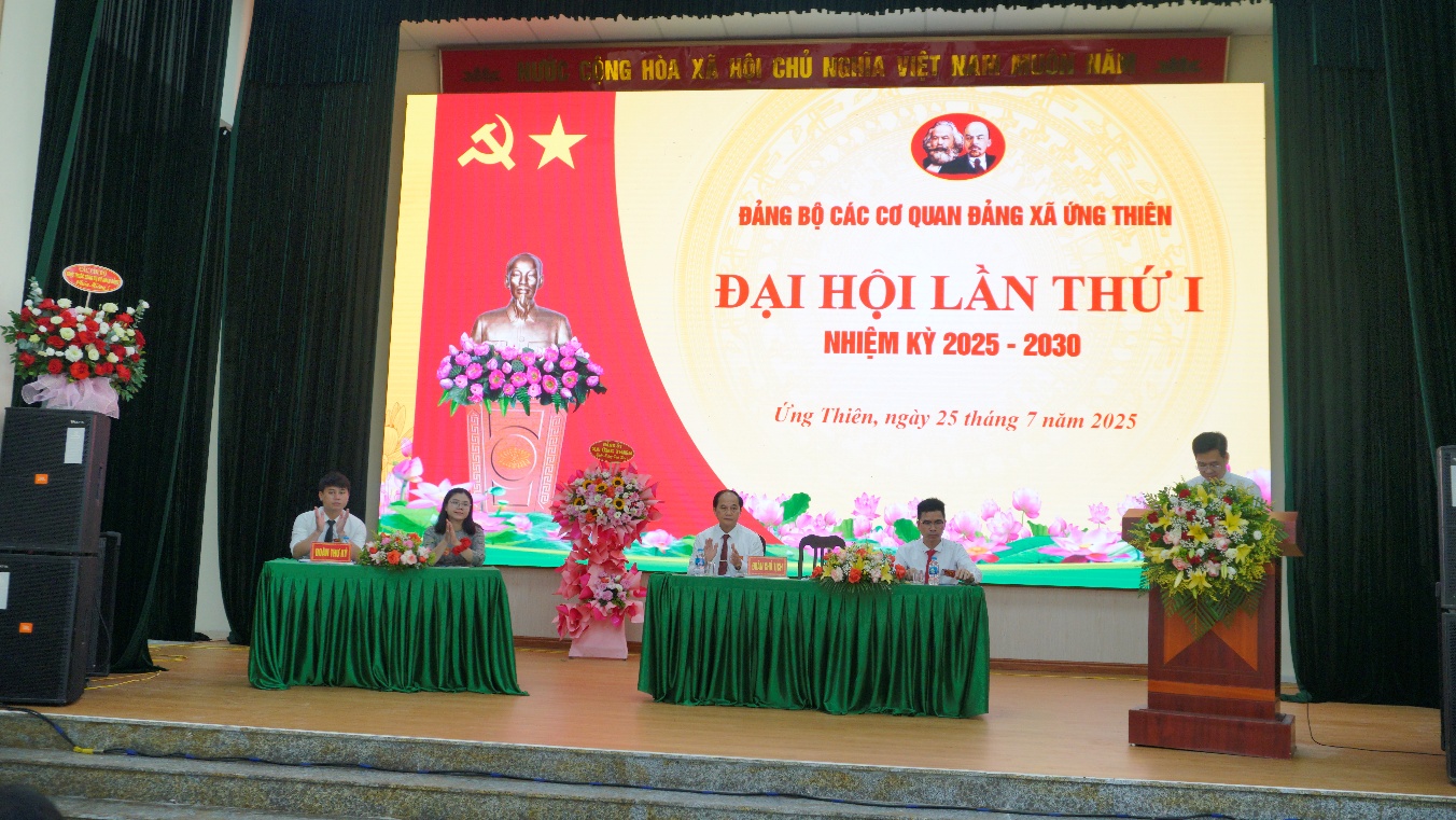 Đảng bộ các cơ quan Đảng xã Ứng Thiên tổ chức Đại hội lần thứ I, nhiệm kỳ 2025 – 2030- Ảnh 1.