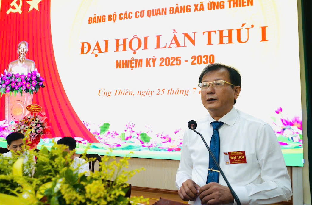 Đảng bộ các cơ quan Đảng xã Ứng Thiên tổ chức Đại hội lần thứ I, nhiệm kỳ 2025 – 2030- Ảnh 3.