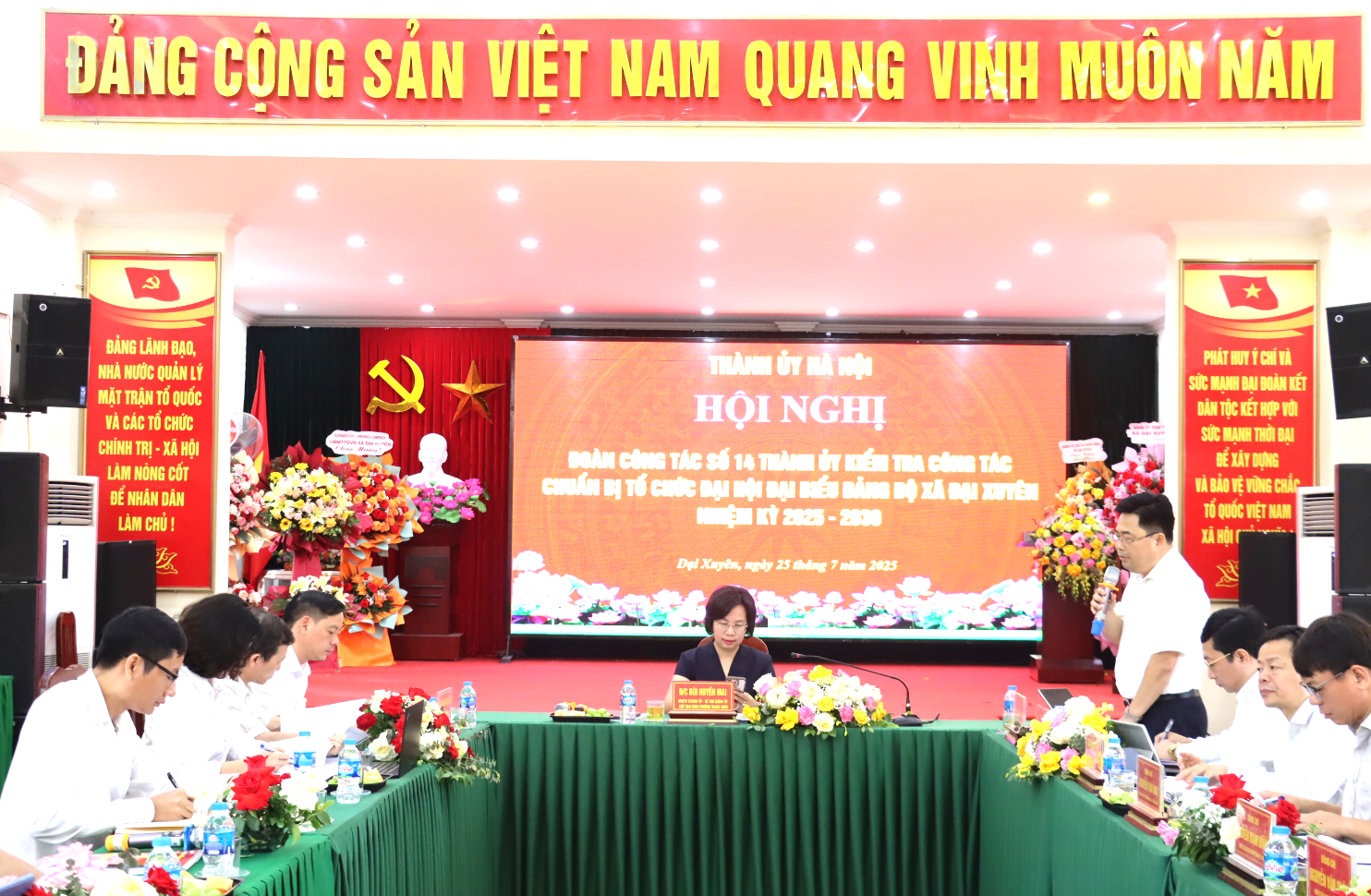 Đoàn công tác số 14 Thành ủy Hà Nội kiểm tra công tác chuẩn bị Đại hội Đảng bộ xã Đại Xuyên, nhiệm kỳ 2025 – 2030- Ảnh 1.