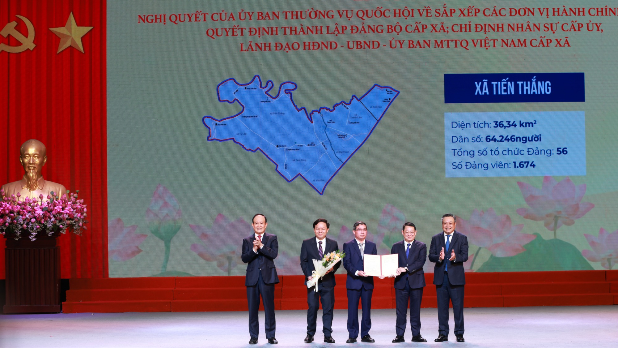 Xã Tiến Thắng: Những thông tin chi tiết sau sắp xếp- Ảnh 1.