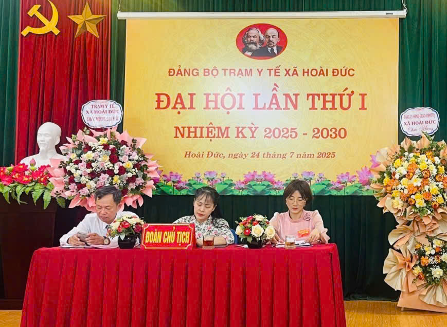 Đảng bộ Trạm Y tế xã Hoài Đức tổ chức Đại hội lần thứ nhất nhiệm kỳ 2025 – 2030- Ảnh 1.
