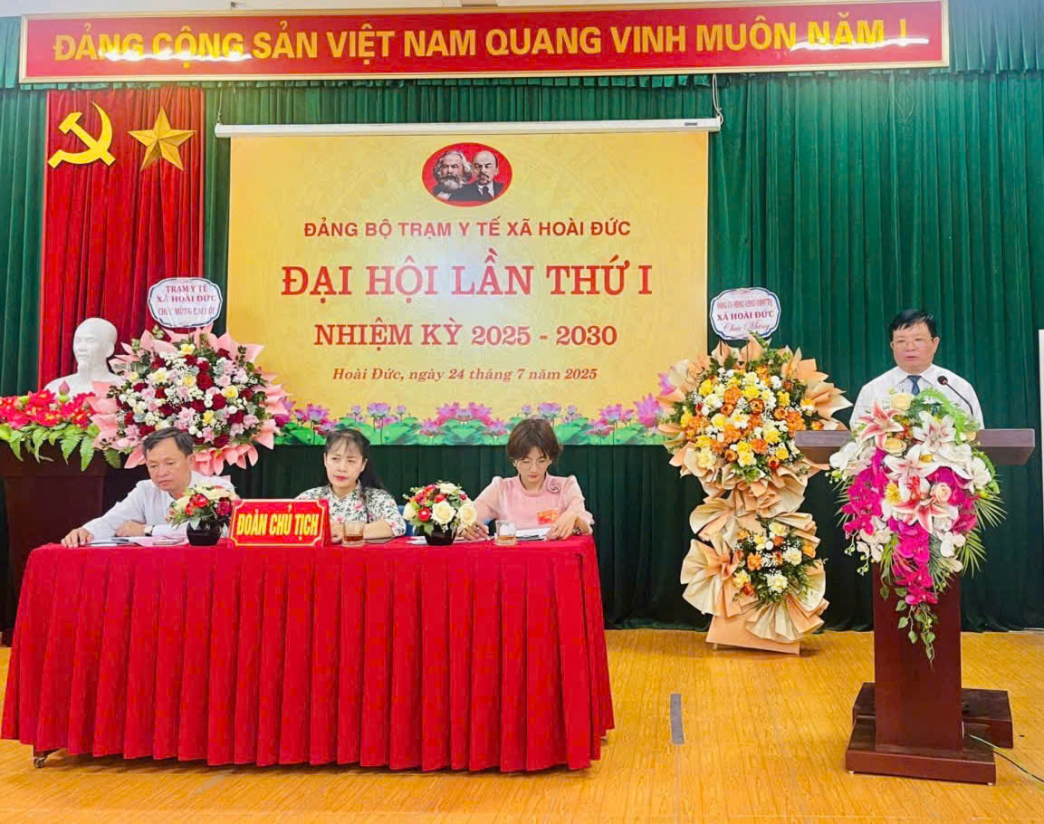 Đảng bộ Trạm Y tế xã Hoài Đức tổ chức Đại hội lần thứ nhất nhiệm kỳ 2025 – 2030- Ảnh 2.