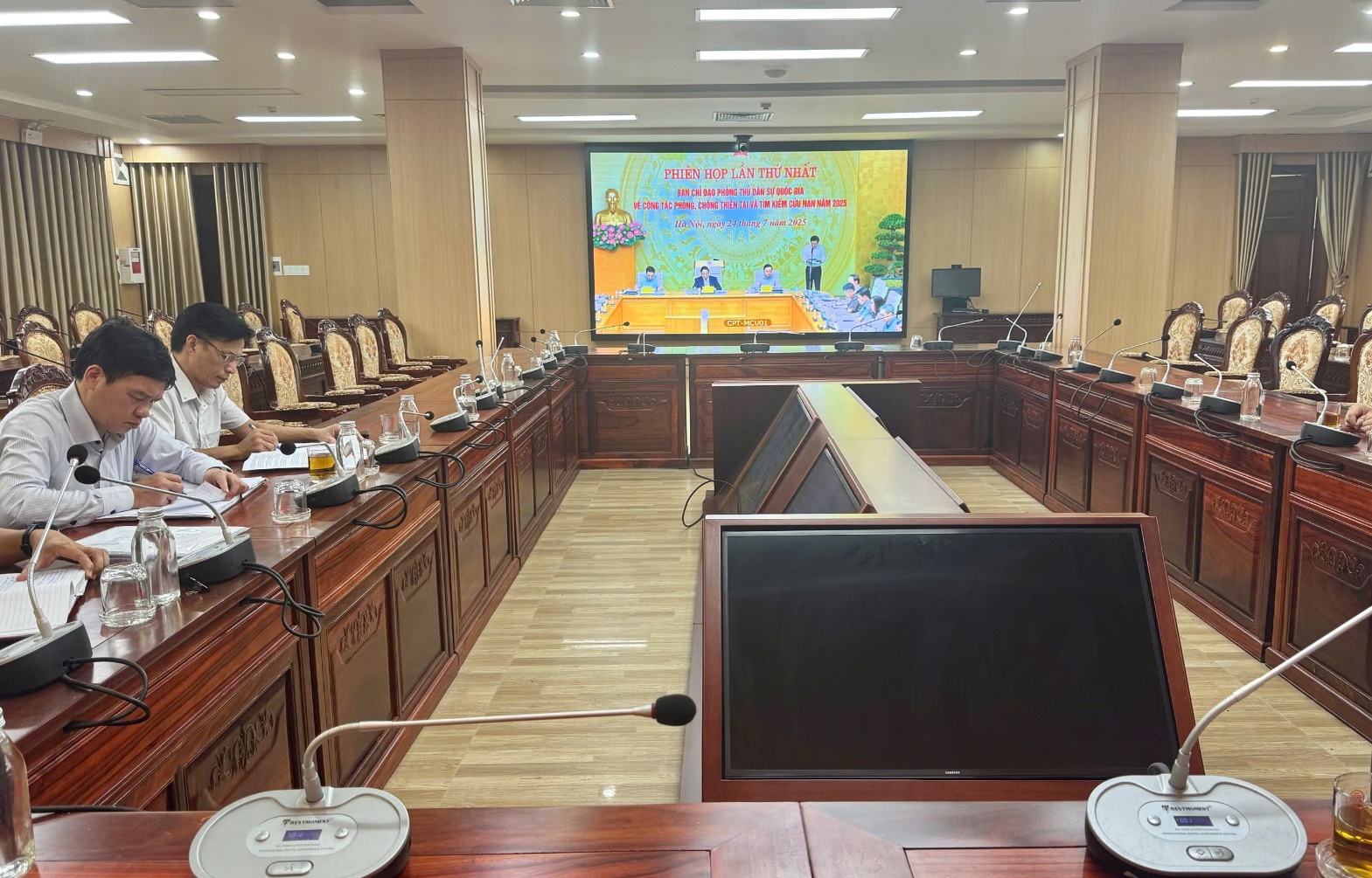UBND xã Hoài Đức dự phiên họp lần thứ nhất của Ban chỉ đạo Phòng thủ dân sự quốc gia- Ảnh 2.