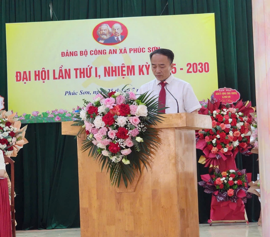ĐẠI HỘI ĐẢNG BỘ CÔNG AN XÃ PHÚC SƠN LẦN THỨ NHẤT, NHIỆM KỲ 2025-2030.- Ảnh 3.