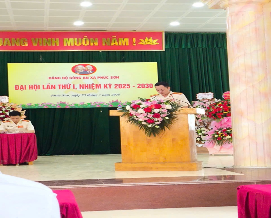 ĐẠI HỘI ĐẢNG BỘ CÔNG AN XÃ PHÚC SƠN LẦN THỨ NHẤT, NHIỆM KỲ 2025-2030.- Ảnh 4.