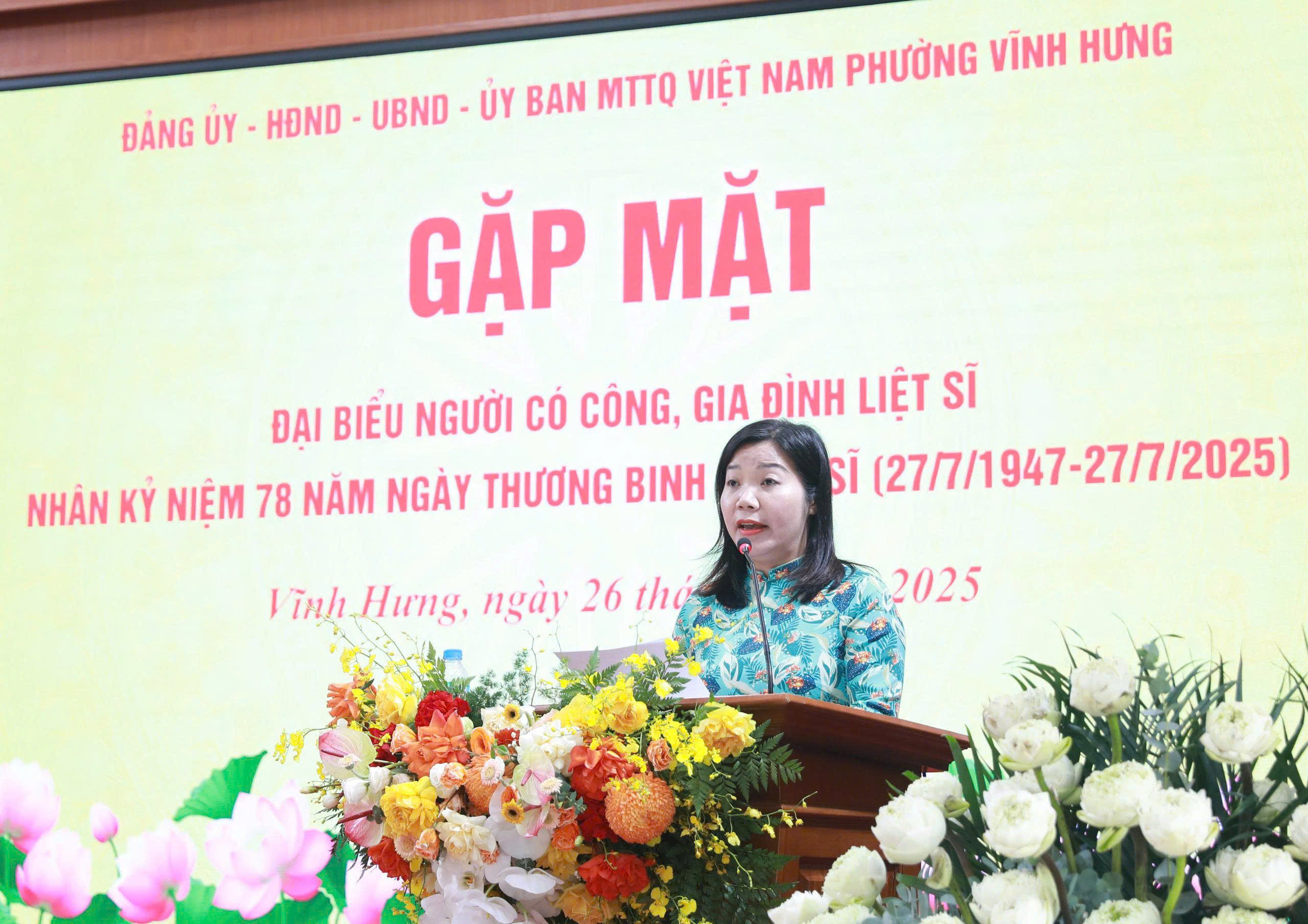 Phường Vĩnh Hưng gặp mặt, tri ân các thương binh, bệnh binh, thân nhân liệt sĩ và người có công với cách mạng trên địa bàn- Ảnh 3.