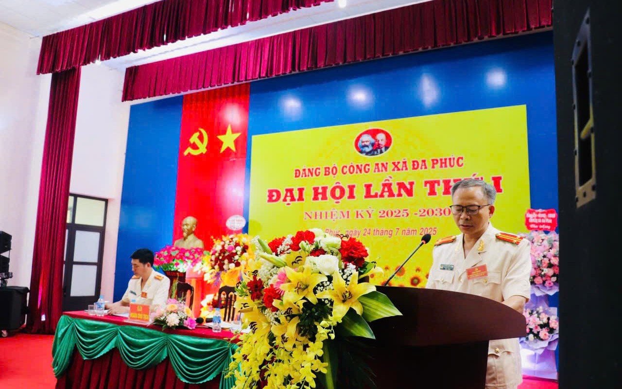 ĐẠI HỘI ĐẢNG BỘ CÔNG AN XÃ ĐA PHÚC LẦN THỨ NHẤT, NHIỆM KỲ 2025 – 2030