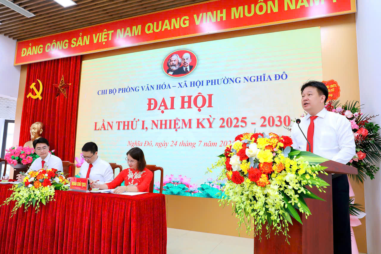 Đại hội Chi bộ Phòng Văn hóa - Xã hội phường Nghĩa Đô lần thứ I, nhiệm kỳ 2025 - 2030- Ảnh 5.