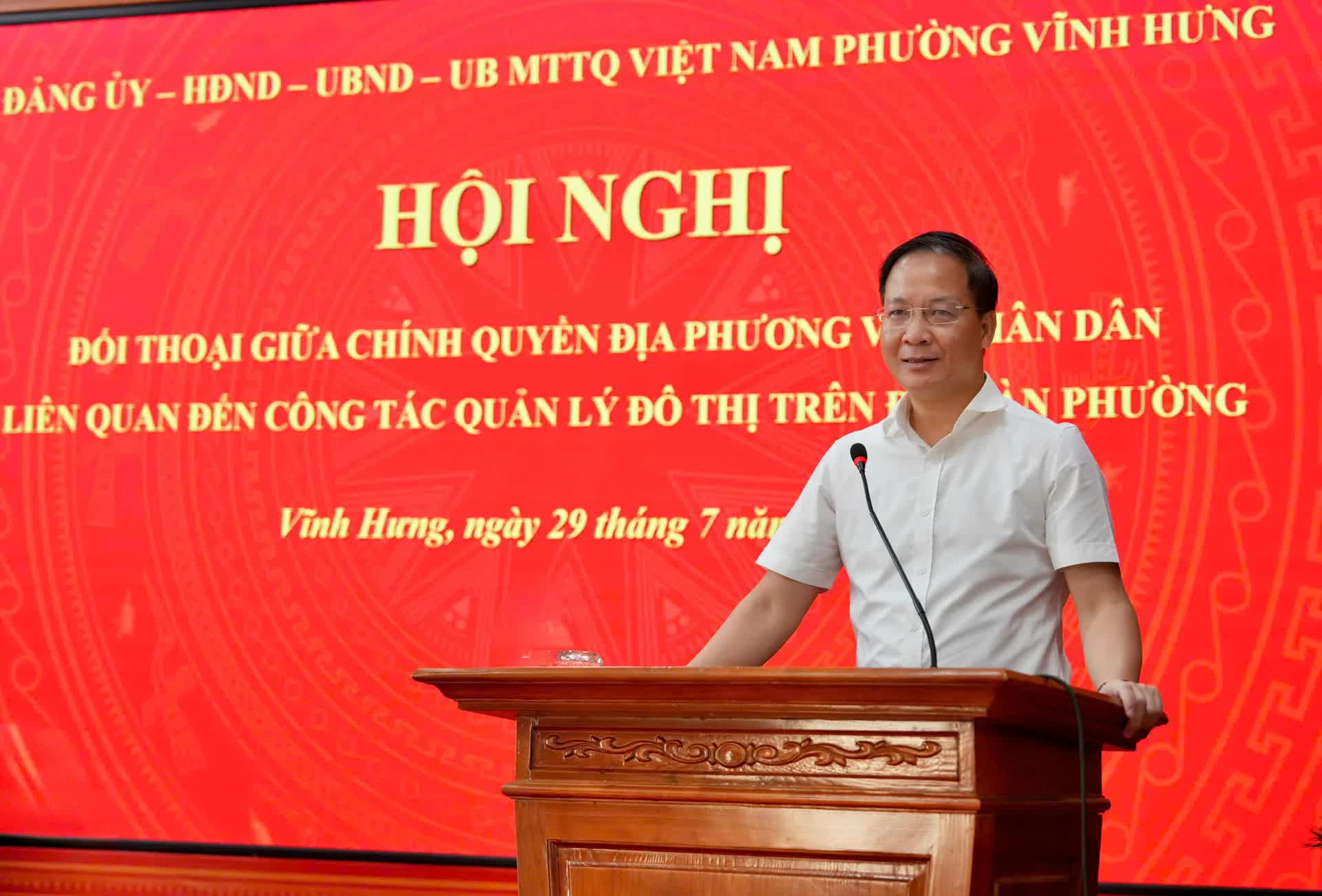 [Live] Phường Vĩnh Hưng đối thoại với người dân về công tác quản lý đô thị- Ảnh 2.