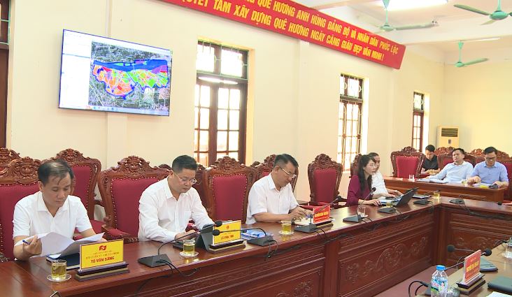 Hội nghị nghe báo cáo về định hướng phát triển không gian quy hoạch chung xã Phúc Lộc- Ảnh 1.