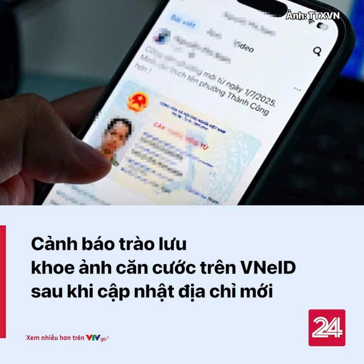 Công an phường Chương Mỹ cảnh báo trào lưu khoe ảnh căn cước trên VNeID sau khi cập nhật địa chỉ mới- Ảnh 1.