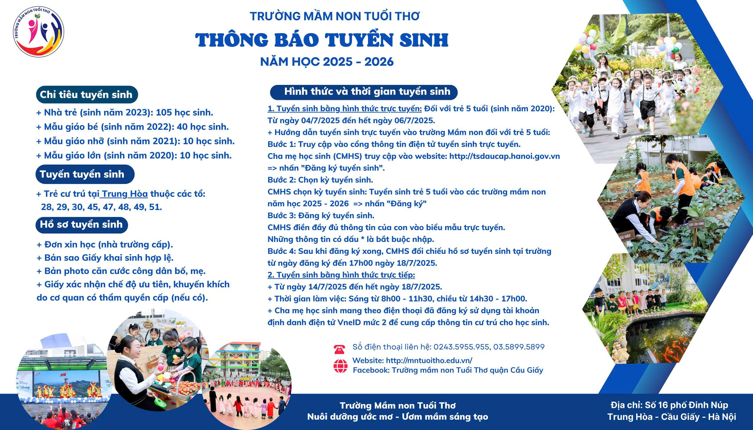Thông báo tuyển sinh của các trường Mầm non trên địa bàn phường Yên Hòa- Ảnh 6.