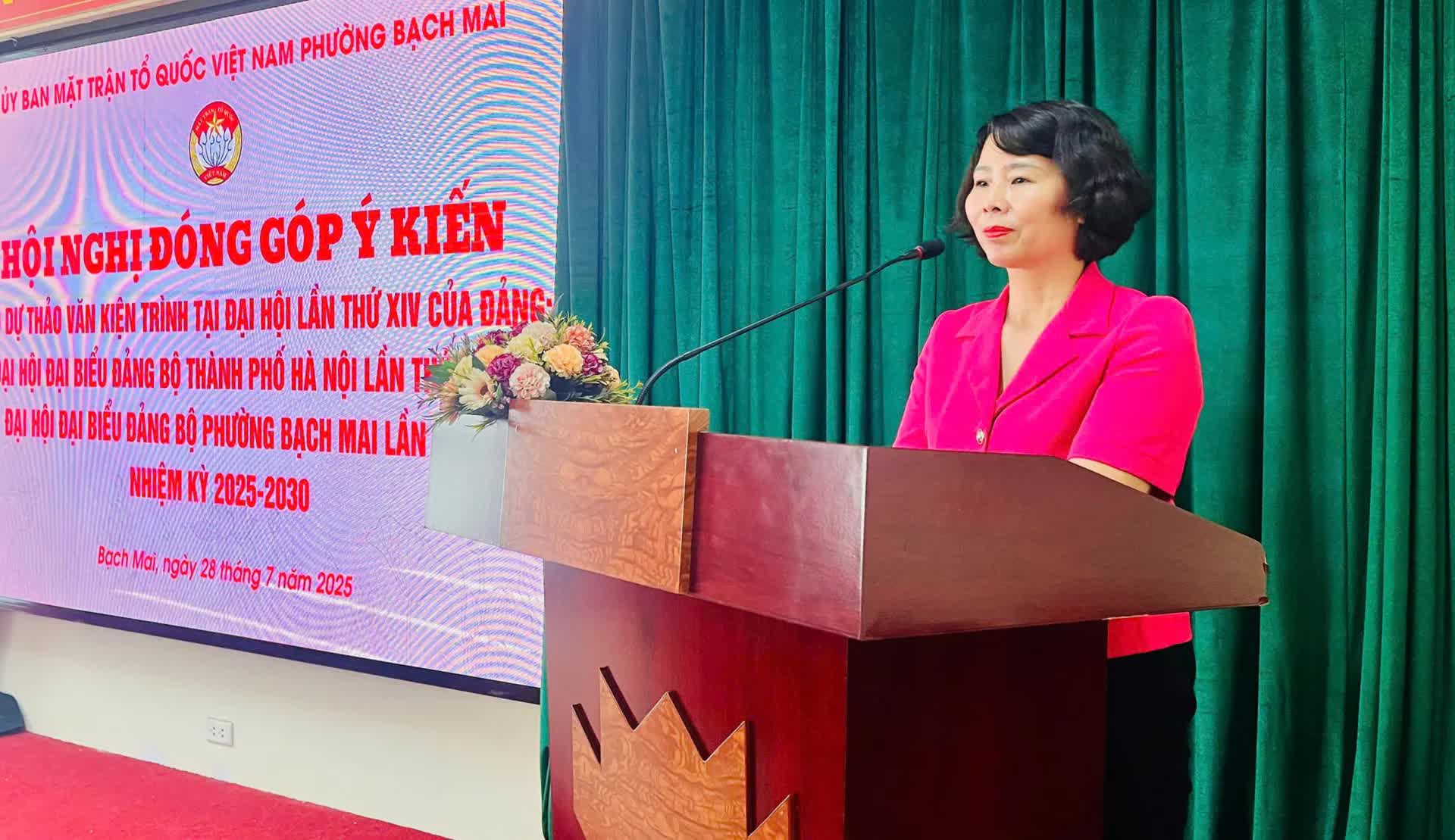 Phường Bạch Mai: cán bộ Mặt trận tích cực góp ý dự thảo Báo cáo chính trị trình Đại hội Đảng các cấp- Ảnh 5.