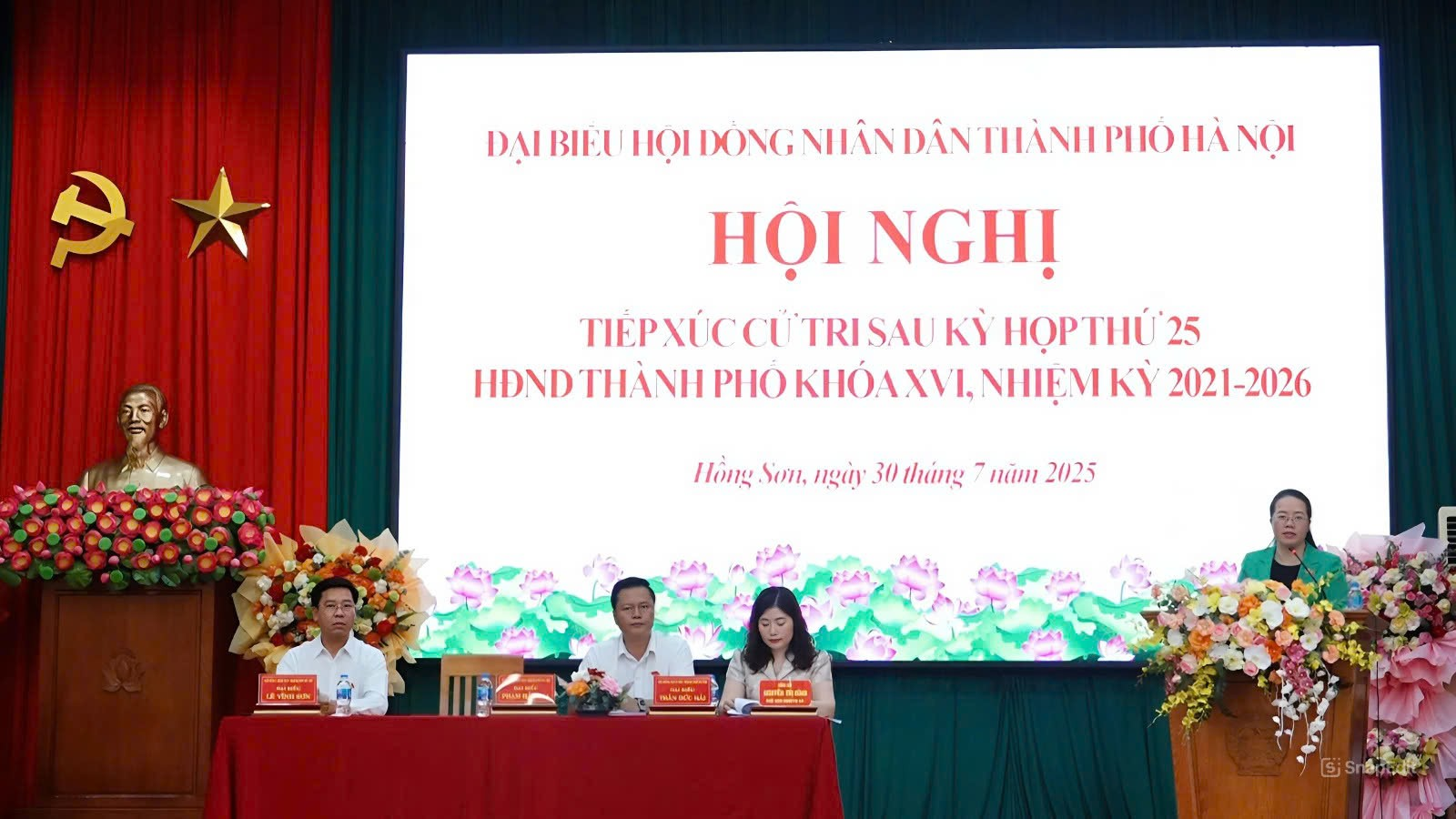 Đại biểu HĐND thành phố Hà Nội tiếp xúc cử tri các xã Hồng Sơn, Phúc Sơn, Mỹ Đức và Hương Sơn sau kỳ họp thứ 25, HĐND Thành phố- Ảnh 3.