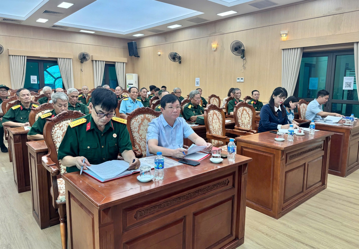 Đồng chí Trần Văn Nghĩa – Phó Bí thư Thường trực Đảng uỷ dự và chỉ đạo Hội nghị công bố thành lập Hội Cựu chiến binh xã- Ảnh 1.