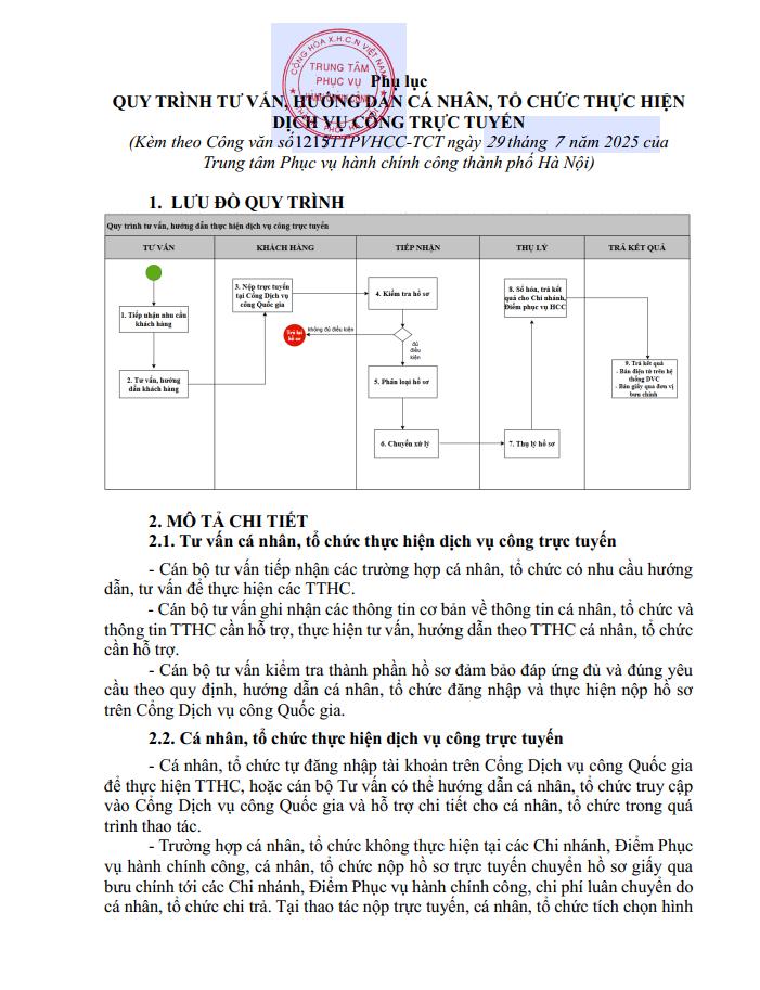Quy trình tư vấn, hướng dẫn cá nhân, tổ chức thực hiện dịch vụ công trực tuyến- Ảnh 2.
