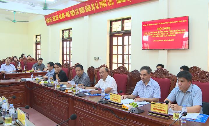 Xã Phúc Lộc tổ chức Hội nghị xin ý kiến đóng góp về định hướng phát triển không gian quy hoạch chung xã- Ảnh 1.