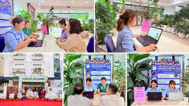 Không khí náo nhiệt trong mùa tuyển sinh trực tuyến cấp học Mầm non năm học 2025 - 2026 tại phường Cửa Nam- Ảnh 8.