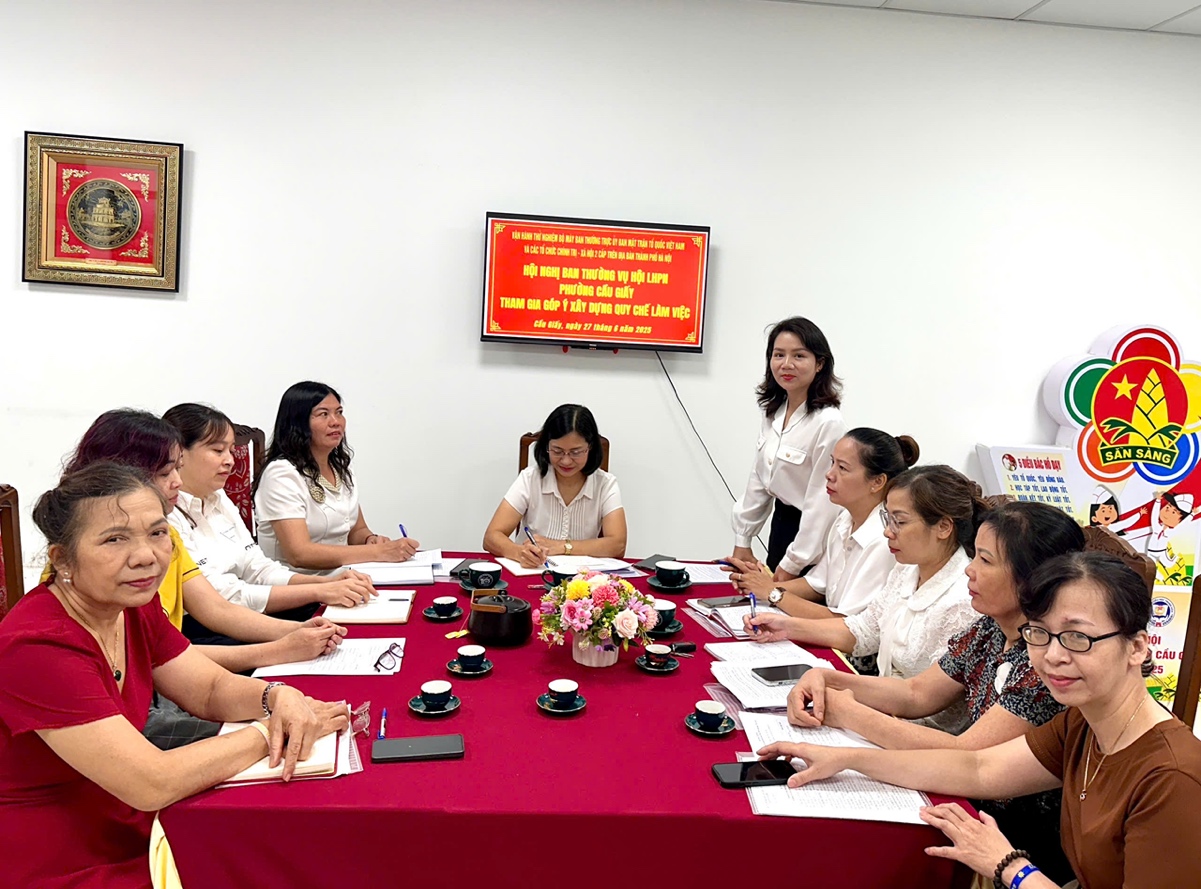 Hội LHPN phường Cầu Giấy tổ chức hội nghị vận hành thử nghiệm họp Ban thường vụ- Ảnh 1.