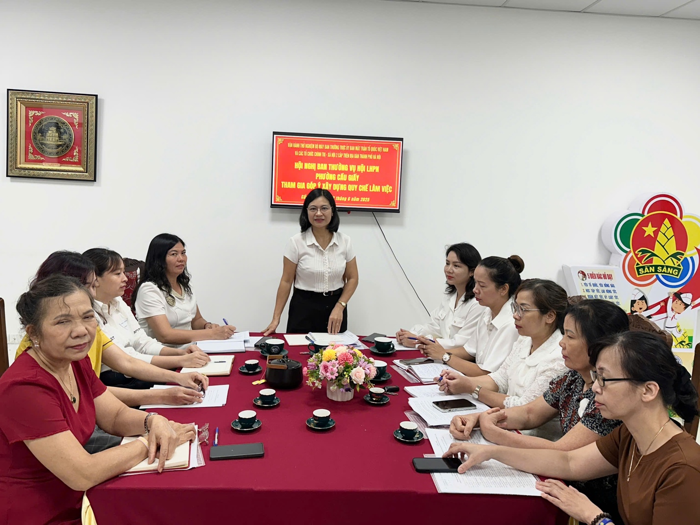Hội LHPN phường Cầu Giấy tổ chức hội nghị vận hành thử nghiệm họp Ban thường vụ- Ảnh 2.