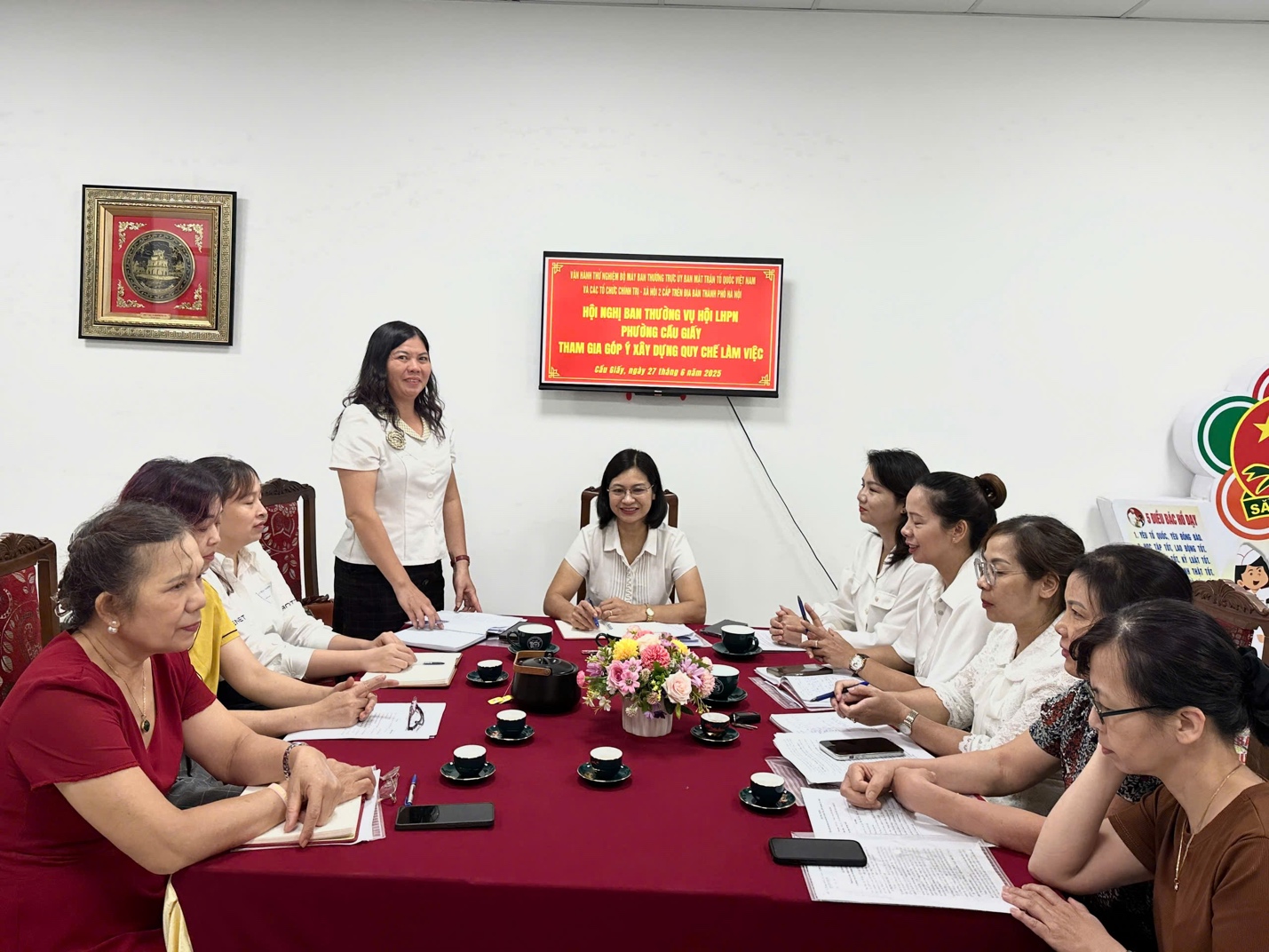 Hội LHPN phường Cầu Giấy tổ chức hội nghị vận hành thử nghiệm họp Ban thường vụ- Ảnh 3.