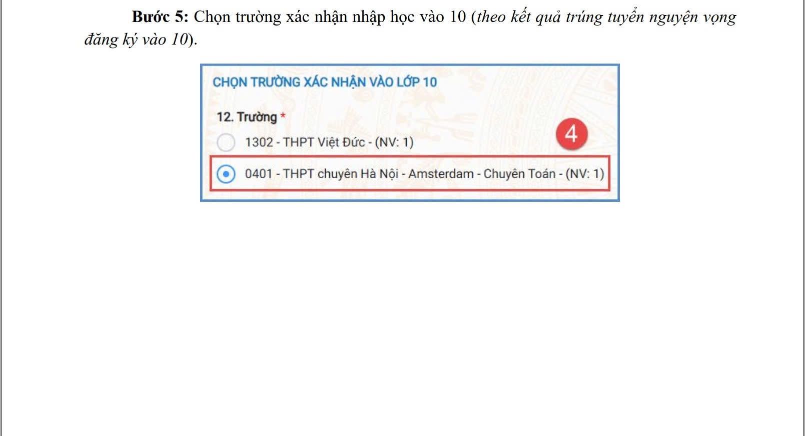 Quy trình xác nhận nhập học lớp 10 tại Hà Nội - Ảnh 4.