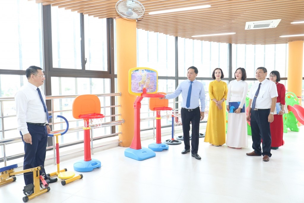 Mê Linh: Khánh thành trường mầm non 134 tỷ đồng trong khu tái định cư Vành đai 4- Ảnh 3.