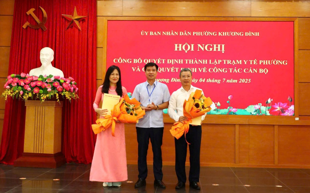 Hội nghị công bố Quyết định thành lập Trạm y tế phường Khương Đình