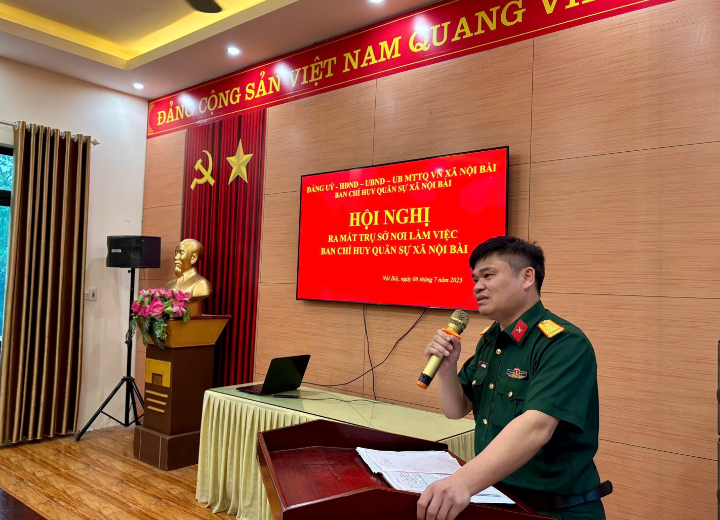 CÔNG BỐ VÀ RA MẮT BAN CHỈ HUY QUÂN SỰ XÃ NỘI BÀI- Ảnh 3.