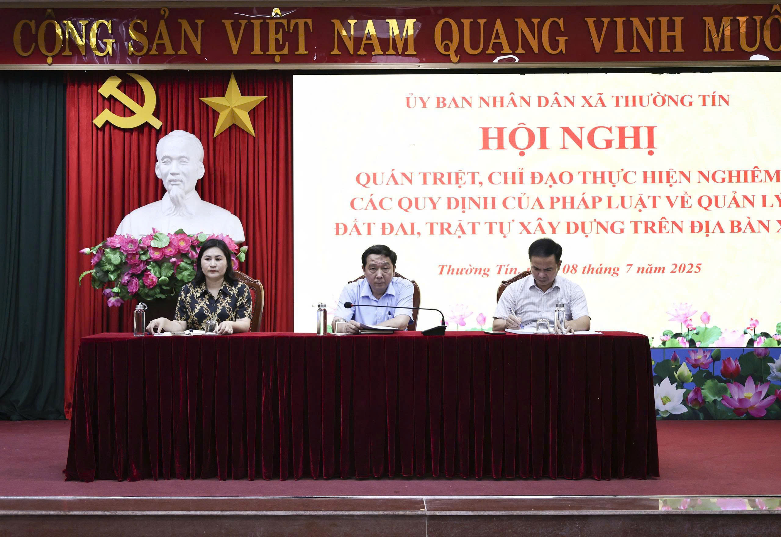 UBND xã Thường Tín quán triệt chỉ đạo thực hiện nghiêm các quy định về quản lí đất đai