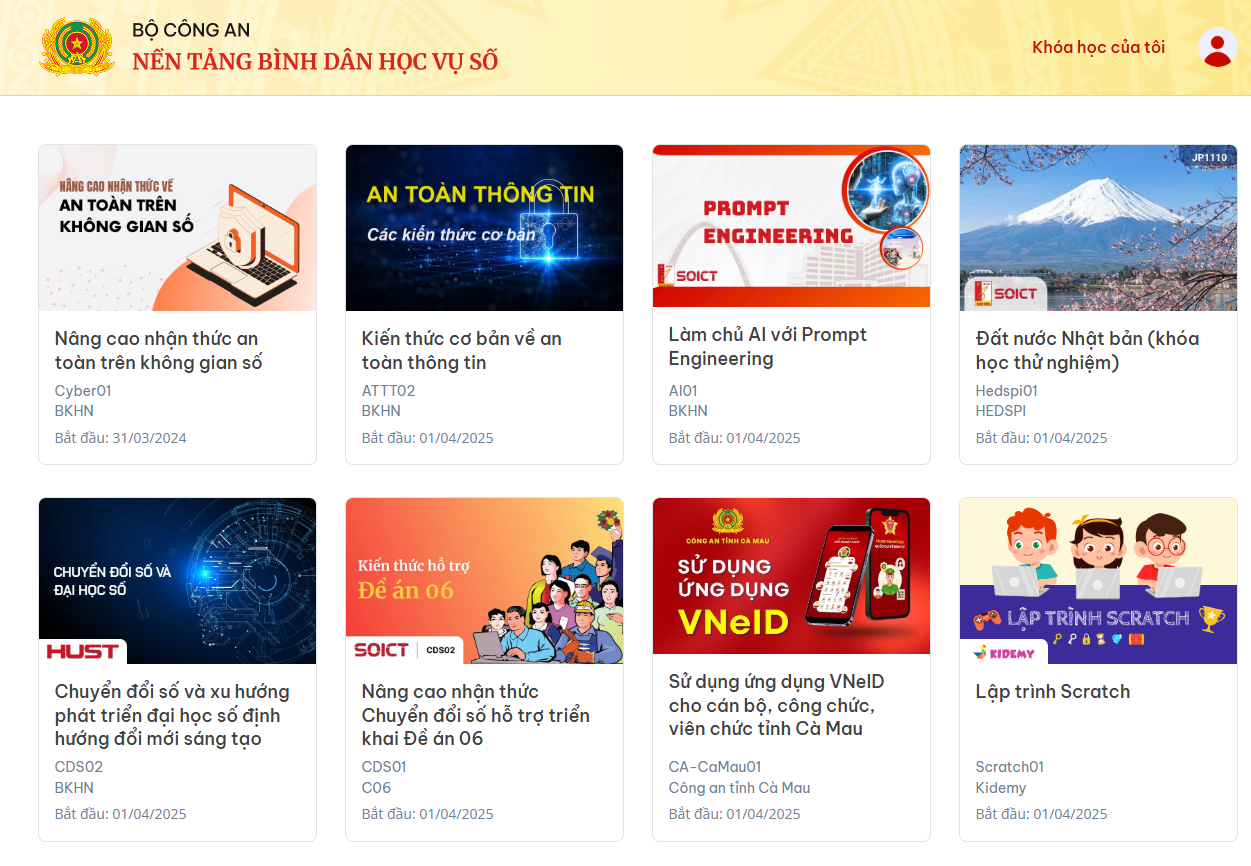 Hướng dẫn học tập trên Nền tảng Bình dân học vụ số của Bộ Công an - Ảnh 9.
