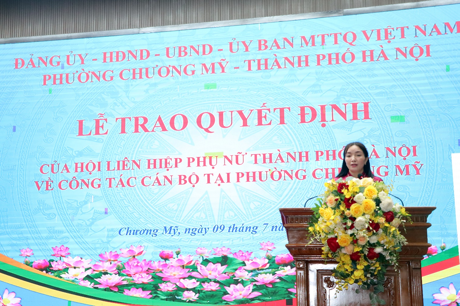 Lễ trao quyết định của Hội Liên hiệp Phụ nữ thành phố Hà Nội về công tác cán bộ tại phường Chương Mỹ- Ảnh 5.