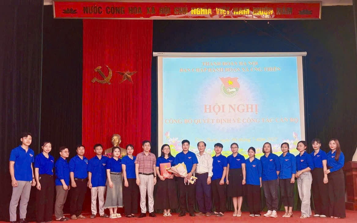 Hội nghị công bố các quyết định về công tác tổ chức, công tác cán bộ Đoàn Thanh niên Cộng sản Hồ Chí Minh xã Ứng Thiên