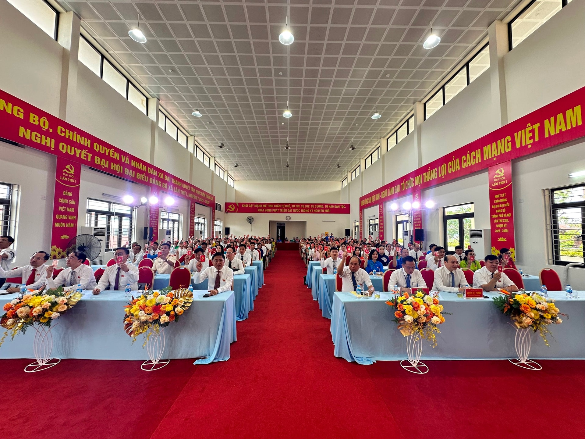 156 đại biểu dự phiên trù bị Đại hội đại biểu Đảng bộ xã Đại Thanh- Ảnh 1.