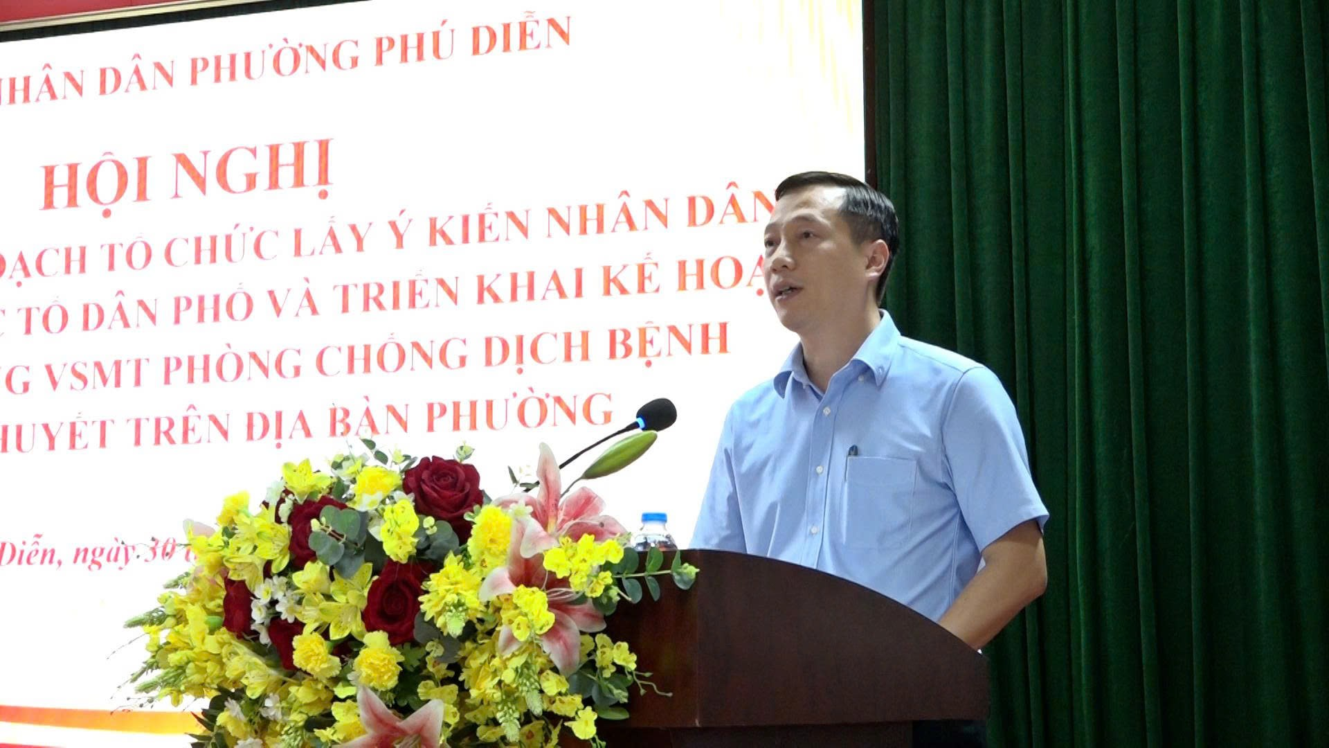 Uỷ ban nhân dân phường Phú Diễn tổ chức Hội nghị triển khai Kế hoạch tổ chức lấy ý kiến Nhân dân về việc đổi tên các tổ dân phố trên địa bàn phường Phú Diễn- Ảnh 3.