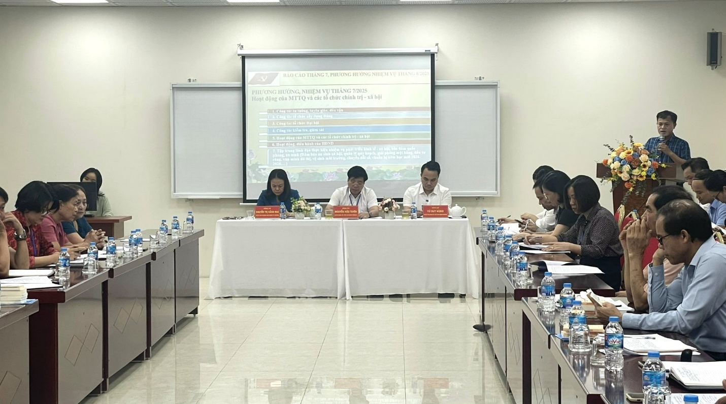 Đảng ủy phường Tây Tựu chỉ đạo các nhiệm vụ trọng tâm tháng 8- Ảnh 1.