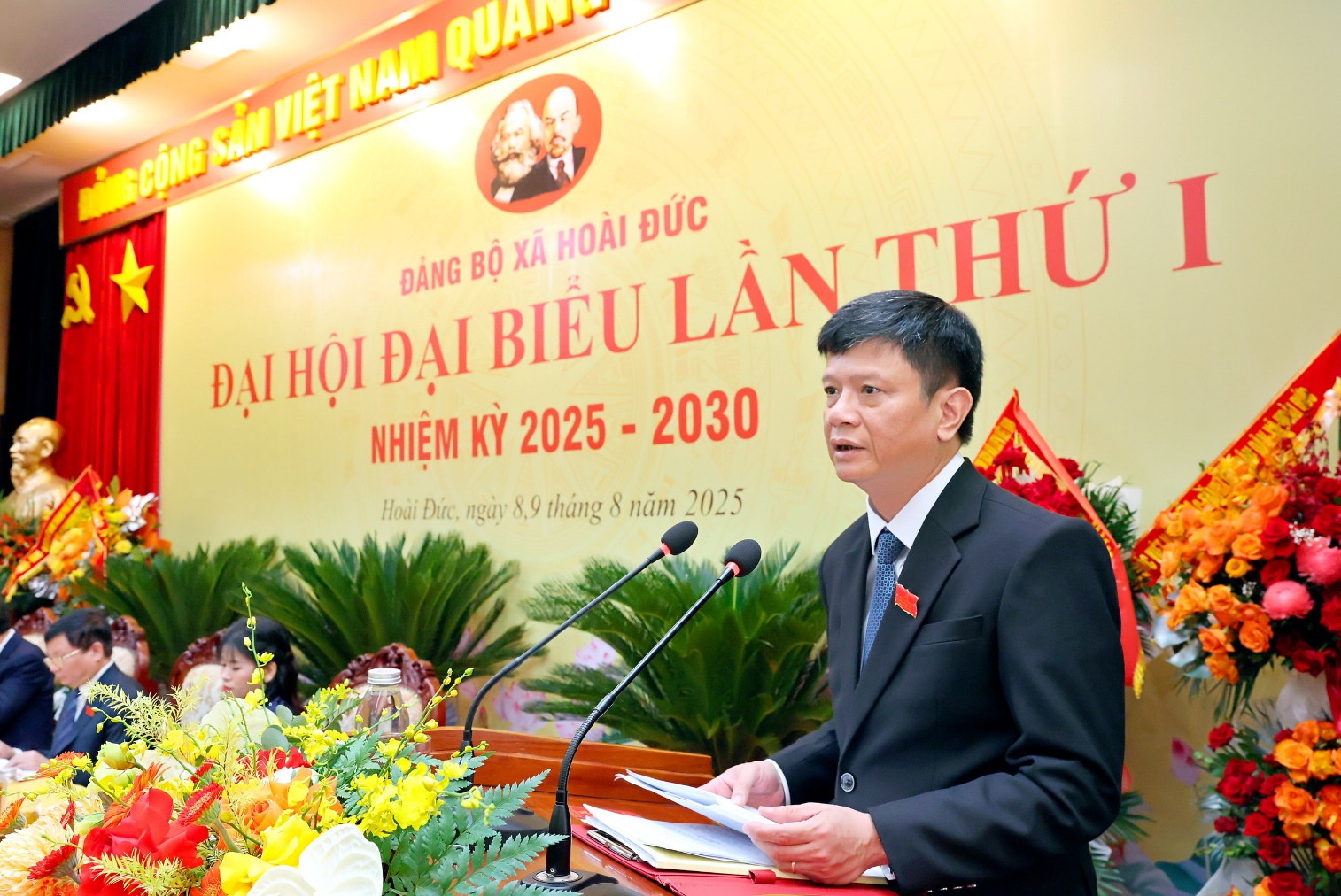 Đại hội đại biểu Đảng bộ xã Hoài Đức lần thứ I, nhiệm kỳ 2025-2030 thành công tốt đẹp- Ảnh 7.