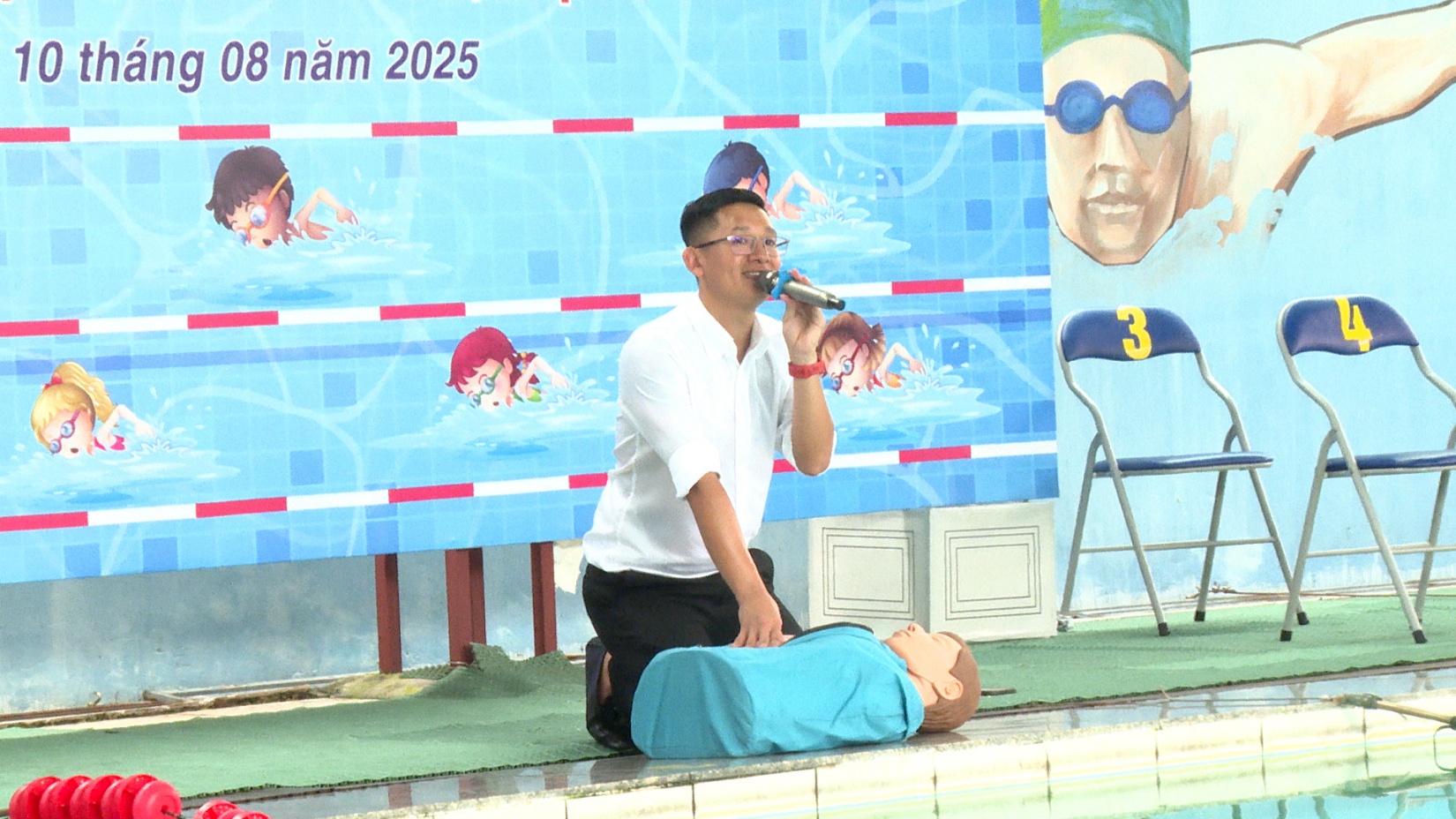 Sôi nổi Giải bơi hè 2025 tại Trung tâm Văn hoá-Thông tin & Thể thao Hoài Đức- Ảnh 3.