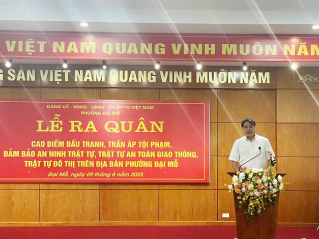 Phường Đại Mỗ ra quân mở đợt cao điểm đấu tranh, trấn áp tội phạm, đảm bảo an ninh trật tự, trật tự an toàn giao thông, trật tự đô thị- Ảnh 3.