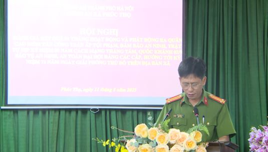 Công an xã Phúc Thọ đánh giá kết quả 01 tháng hoạt động; phát động ra quân cao điểm tấn công trấn áp tội phạm nhân dịp kỷ niệm các ngày lễ lớn- Ảnh 6.