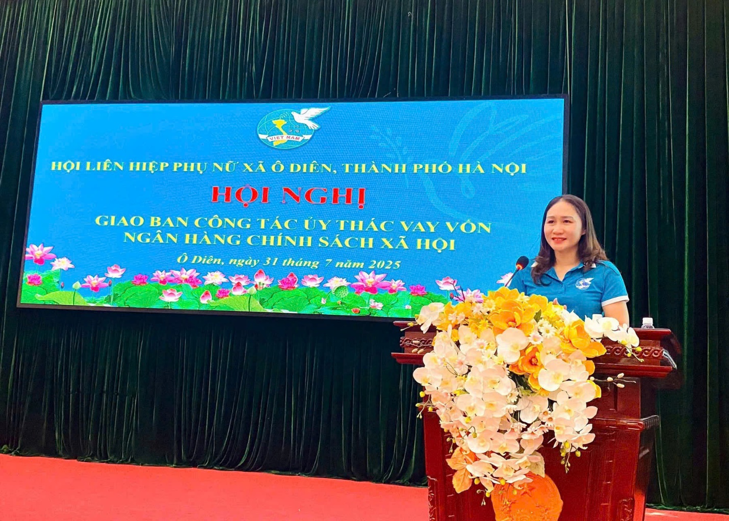 Phòng giao dịch Ngân hàng CSXH Đan Phượng giao ban với Hội Phụ nữ xã Ô Diên: Nâng cao hiệu quả ủy thác vay vốn những tháng cuối năm 2025- Ảnh 2.