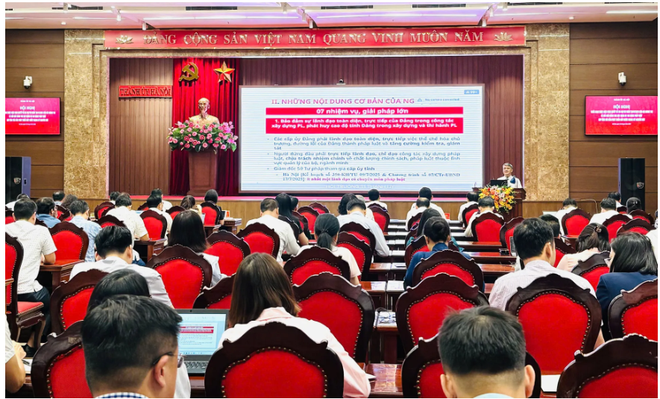 Xã Nam Phù dự hội nghị Quán triệt Nghị quyết số 66-NQ/TW về xây dựng, thi hành pháp luật- Ảnh 3.