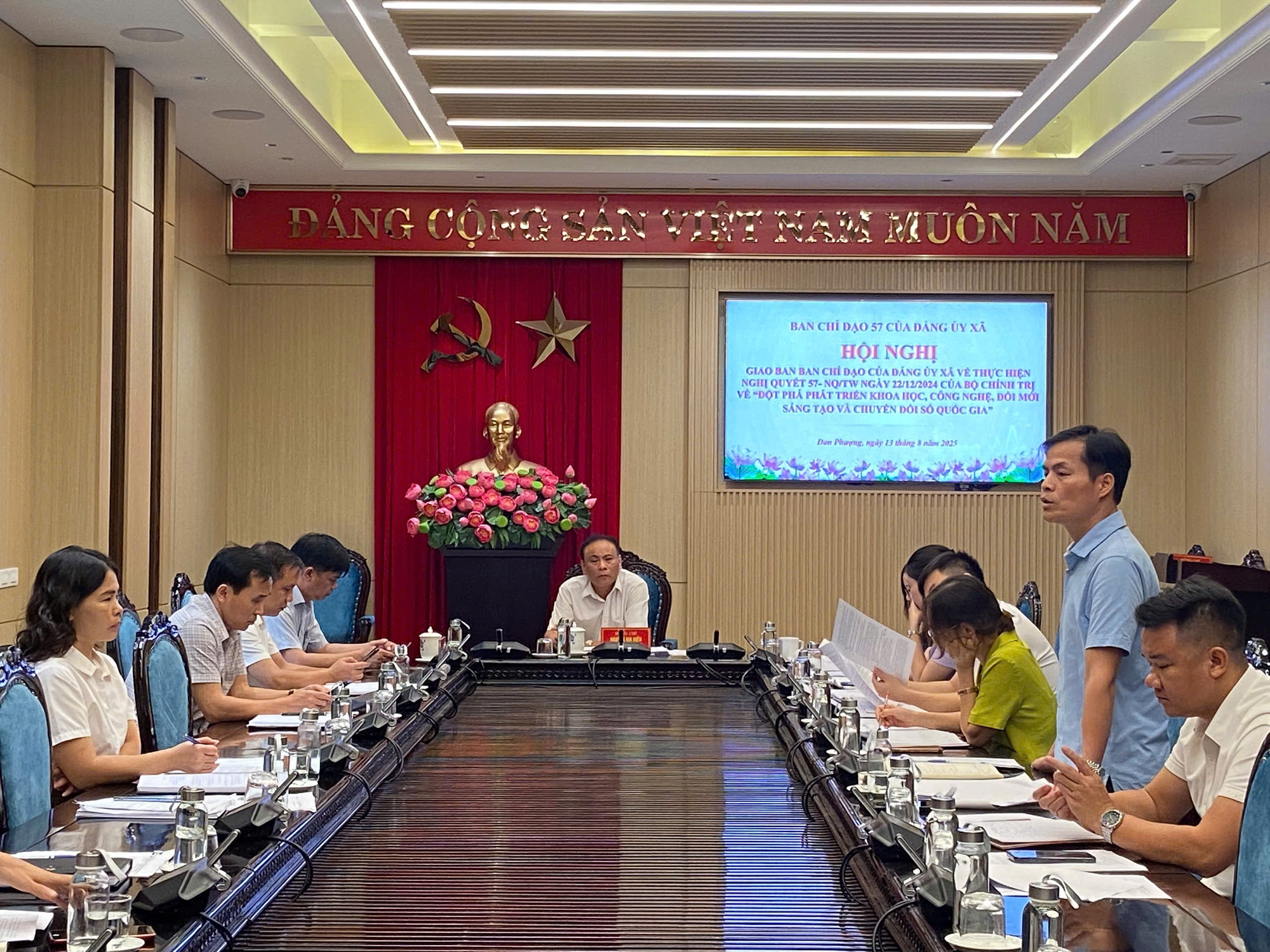 Ban chỉ đạo 57 “Về đột phát phát triển khoa học công nghệ, đổi mới sáng tạo và chuyển đổi số” xã Đan Phượng họp phiên thứ nhất.- Ảnh 2.