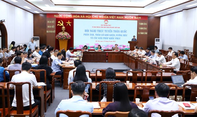 Hội nghị trực tuyến toàn quốc triển khai thí điểm nền tảng “Mặt trận số” và Tháo gỡ vướng mắc từ cơ sở để nâng cao hiệu quả hoạt động- Ảnh 4.