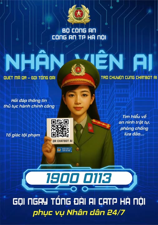 Chỉ cần quét mã QR - kết nối ngay với trợ lý ảo Công an thành phố Hà Nội- Ảnh 1.